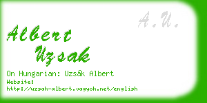 albert uzsak business card